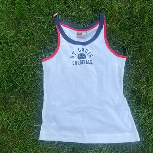 Nike St. Louis Cardinals tank top, size M8/10, red and blue trim